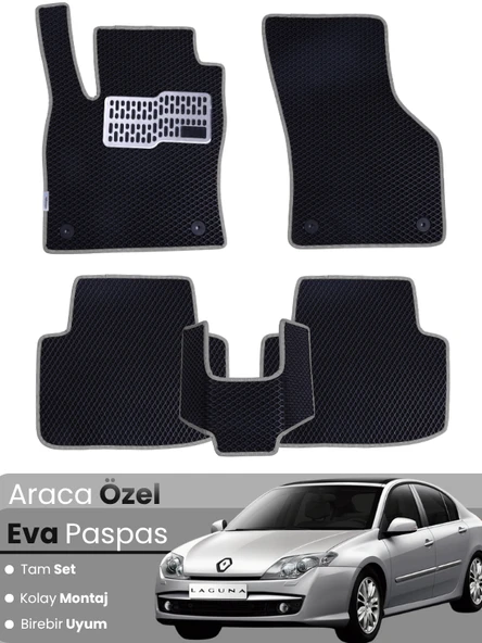 RENAULT LAGUNA 3 (2008-2015) Uyumlu EVA Paspas Tam Set–Oto Paspas,Araca Özel ürün görseli 1