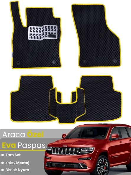 JEEP GRAND CHEROKEE (2011-2021) Uyumlu EVA Paspas Tam Set–Araca Özel,Kolay Montaj,Su Geçirmez ürün görseli 1