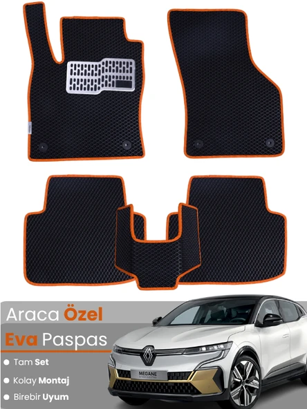 RENAULT MEGANE E-TECH ELEKTRİKLİ (2022-2025) Uyumlu EVA Paspas Tam Set–Oto Paspas,Araca Özel ürün görseli 1