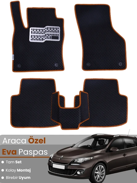 RENAULT MEGANE 3 STATİON WAGON (2008-2016) Uyumlu EVA Paspas Tam Set–Oto Paspas,Araca Özel ürün görseli 1