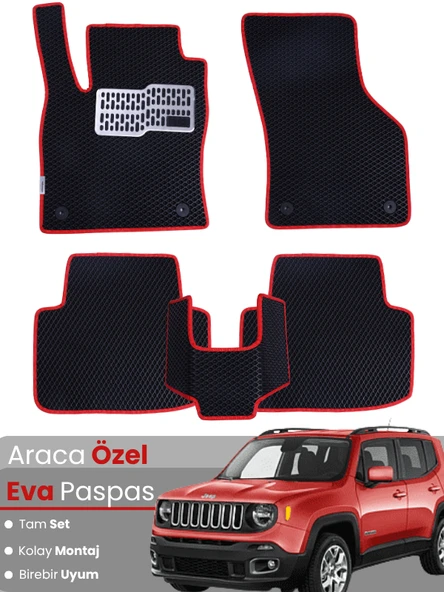 JEEP RENEGADE (2014-2020) Uyumlu EVA Paspas Tam Set–Araca Özel,Kolay Montaj,Su Geçirmez ürün görseli 1