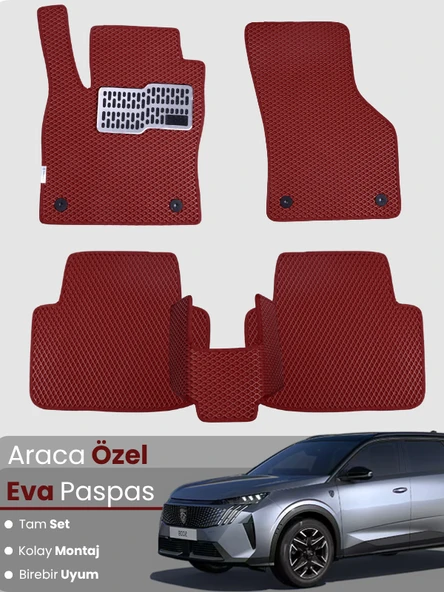 PEUGEOT 5008 (2017-2025) Uyumlu EVA Paspas Tam Set–Araca Özel,Oto Paspas ürün görseli 1