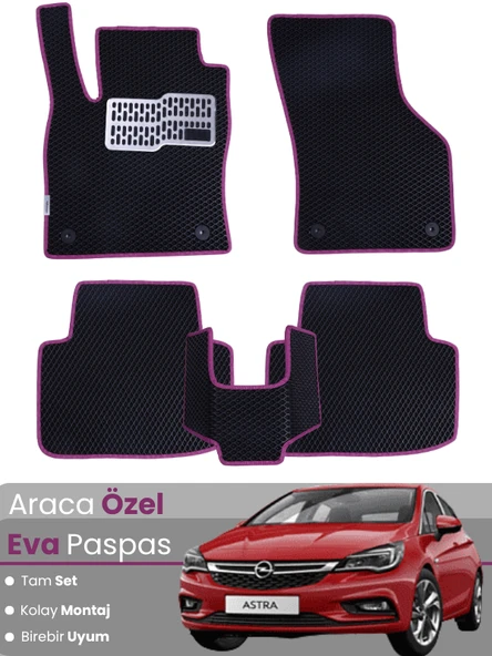 OPEL ASTRA K HATCHBACK (2015-2021) Uyumlu EVA Paspas Tam Set–Araca Özel,Kolay Montaj ürün görseli 1