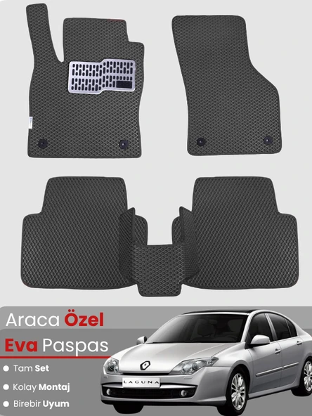 RENAULT LAGUNA 3 (2008-2015) Uyumlu EVA Paspas Tam Set–Oto Paspas,Araca Özel ürün görseli 1