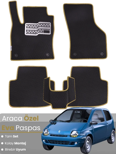 RENAULT TWİNGO (1993-2012) Uyumlu EVA Paspas Tam Set–Oto Paspas,Araca Özel,Kolay Montaj ürün görseli 1
