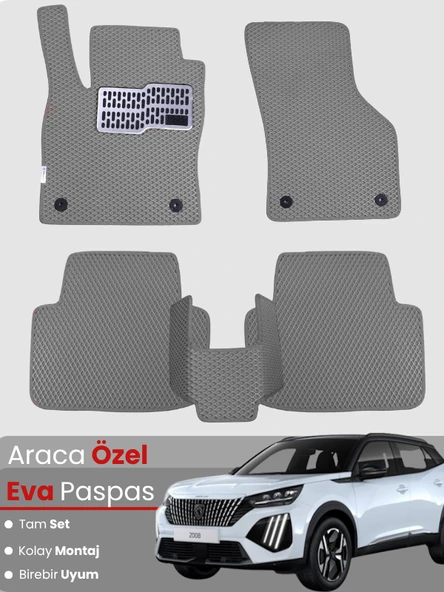 PEUGEOT 2008 (2020-2025) Uyumlu EVA Paspas Tam Set–Araca Özel,Oto Paspas,Kolay Montaj ürün görseli 1