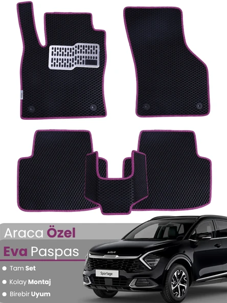 KİA SPORTAGE BENZİNLİ (2021-2025) Uyumlu EVA Paspas Tam Set–Araca Özel,Kolay Montaj,Su Geçirmez ürün görseli 1