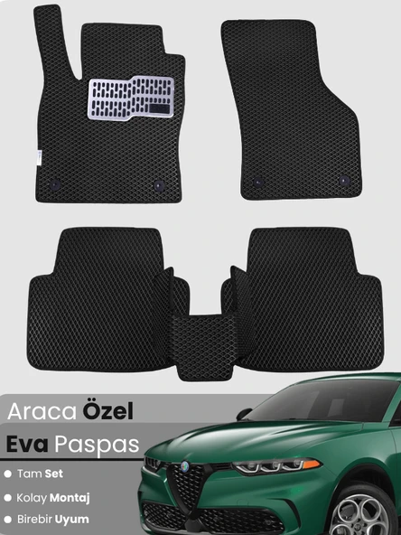 ALFA ROMEO TONALE (2022-2025) Uyumlu EVA Paspas Tam Set–Araca Özel,Kolay Montaj,Su Geçirmez ürün görseli 1