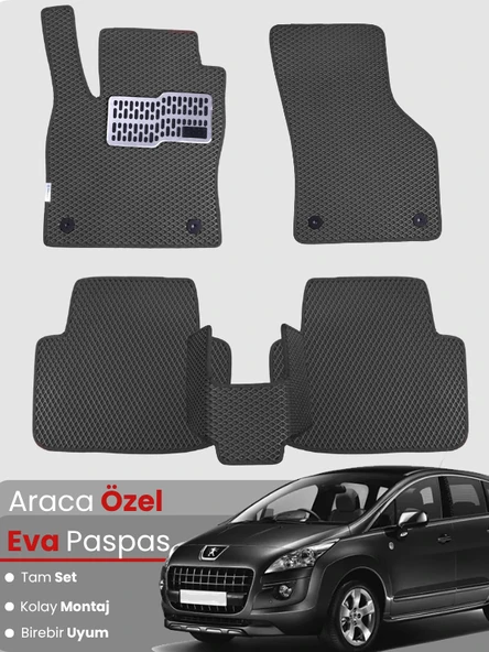 PEUGEOT 3008 (2008-2017) Uyumlu EVA Paspas Tam Set–Araca Özel,Oto Paspas ürün görseli 1