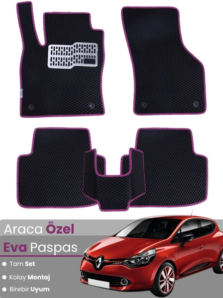 RENAULT CLİO 4 (2012-2019) Uyumlu EVA Paspas Tam Set–Araca Özel,Oto Paspas ürün görseli 1