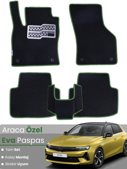 OPEL ASTRA L BENZİNLİ (2022-2025) Uyumlu EVA Paspas Tam Set–Araca Özel,Kolay Montaj ürün görseli 1