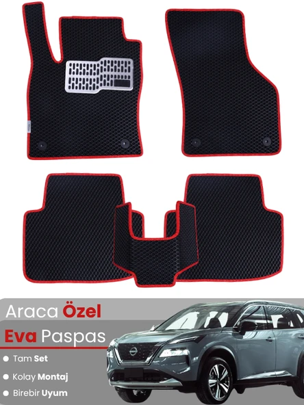 NİSSAN X-TRAİL (2022-2025) Uyumlu EVA Paspas Tam Set–Araca Özel,Kolay Montaj,Su Geçirmez ürün görseli 1