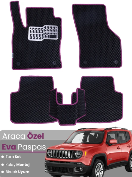 JEEP RENEGADE (2014-2020) Uyumlu EVA Paspas Tam Set–Araca Özel,Kolay Montaj,Su Geçirmez ürün görseli 1
