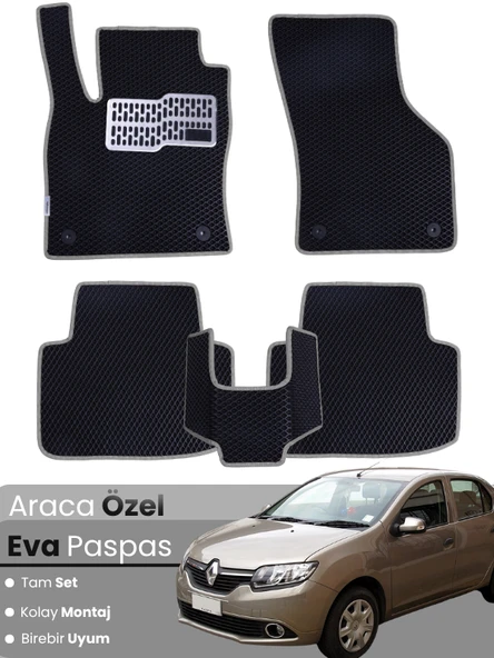 RENAULT SYMBOL 3 (2013-2020) Uyumlu EVA Paspas Tam Set–Oto Paspas,Araca Özel,Kolay Montaj ürün görseli 1