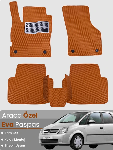 OPEL MERİVA A (2003-2010) Uyumlu EVA Paspas Tam Set–Araca Özel,Oto Paspas,Kolay Montaj ürün görseli 1