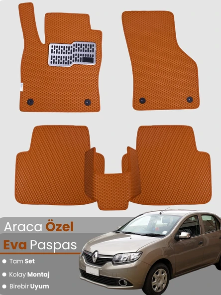 RENAULT SYMBOL 3 (2013-2020) Uyumlu EVA Paspas Tam Set–Oto Paspas,Araca Özel,Kolay Montaj ürün görseli 1