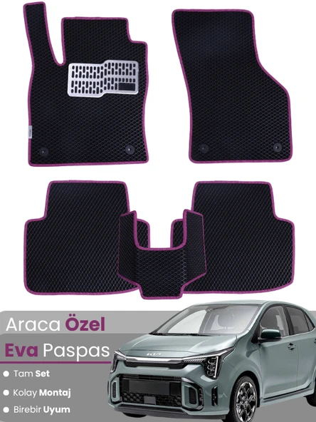 KİA PİCANTO (2017-2025) Uyumlu EVA Paspas Tam Set–Araca Özel,Kolay Montaj,Su Geçirmez ürün görseli 1