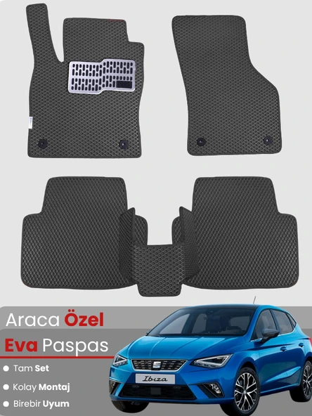 SEAT IBİZA (2017-2025) Uyumlu EVA Paspas Tam Set–Oto Paspas,Araca Özel,Kolay Montaj ürün görseli 1