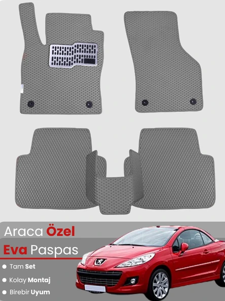 PEUGEOT 207 COUPE (2006-2014) Uyumlu EVA Paspas Tam Set–Araca Özel,Oto Paspas,Kolay Montaj ürün görseli 1