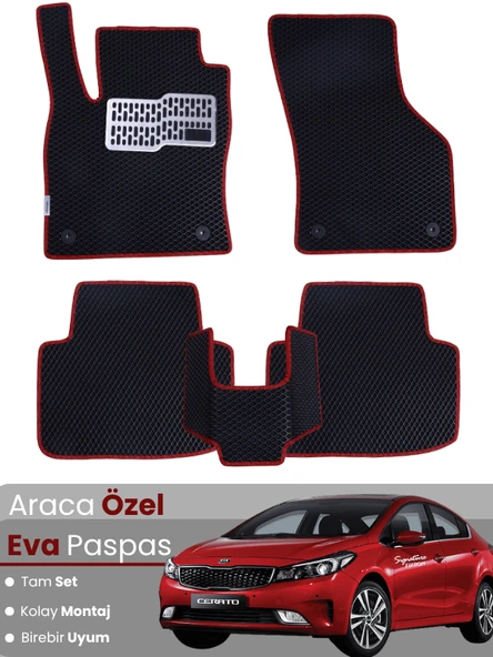 KİA CERATO (2013-2018) Uyumlu EVA Paspas Tam Set–Araca Özel,Kolay Montaj,Su Geçirmez ürün görseli 1