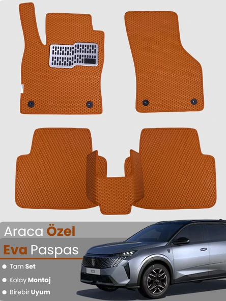 PEUGEOT 5008 (2017-2025) Uyumlu EVA Paspas Tam Set–Araca Özel,Oto Paspas ürün görseli 1