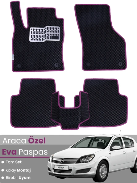OPEL ASTRA H HATCHBACK (2004-2010) Uyumlu EVA Paspas Tam Set–Araca Özel,Kolay Montaj,Su Geçirmez ürün görseli 1