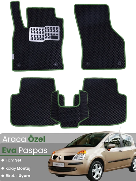 RENAULT MODUS (2004-2008) Uyumlu EVA Paspas Tam Set–Oto Paspas,Araca Özel,Kolay Montaj ürün görseli 1