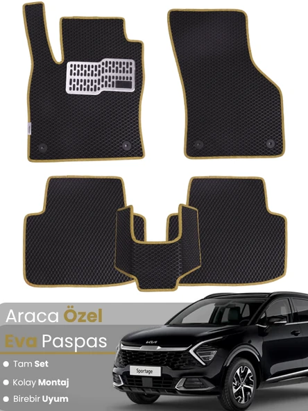 KİA SPORTAGE BENZİNLİ (2021-2025) Uyumlu EVA Paspas Tam Set–Araca Özel,Kolay Montaj,Su Geçirmez ürün görseli 1