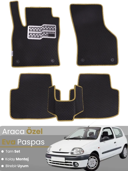 RENAULT CLİO 2 (1998-2004) Uyumlu EVA Paspas Tam Set–Araca Özel,Oto Paspas ürün görseli 1