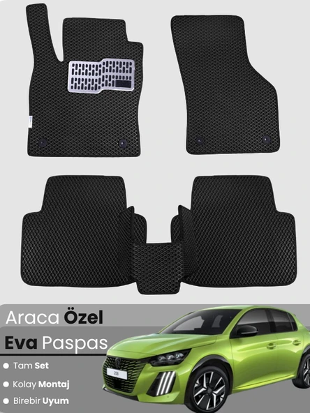 PEUGEOT 208 (2019-2025) Uyumlu EVA Paspas Tam Set–Araca Özel,Oto Paspas,Kolay Montaj ürün görseli 1