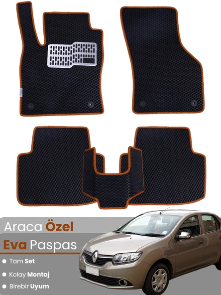 RENAULT SYMBOL 3 (2013-2020) Uyumlu EVA Paspas Tam Set–Oto Paspas,Araca Özel,Kolay Montaj ürün görseli 1