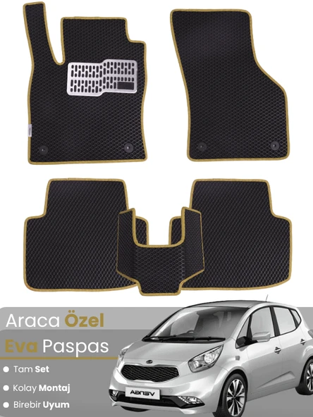KİA VENGA (2009-2019) Uyumlu EVA Paspas Tam Set–Araca Özel,Kolay Montaj,Su Geçirmez ürün görseli 1