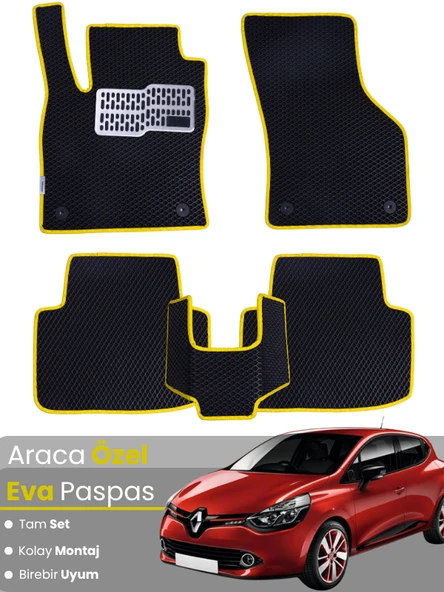 RENAULT CLİO 4 (2012-2019) Uyumlu EVA Paspas Tam Set–Araca Özel,Oto Paspas ürün görseli 1