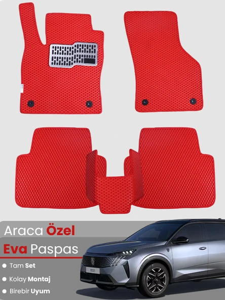 PEUGEOT 5008 (2017-2025) Uyumlu EVA Paspas Tam Set–Araca Özel,Oto Paspas ürün görseli 1
