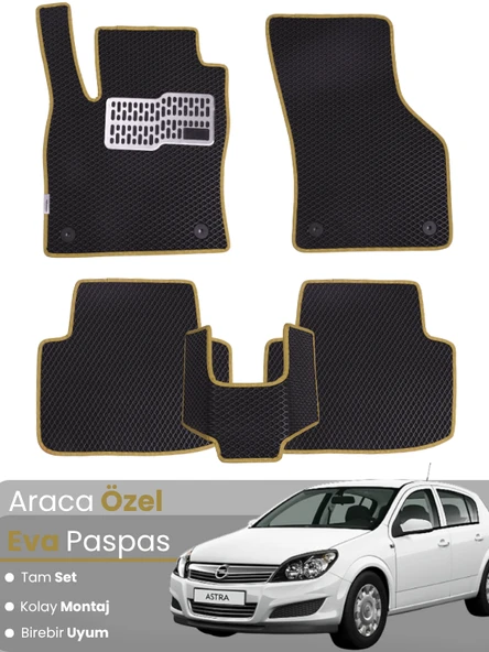 OPEL ASTRA H HATCHBACK (2004-2010) Uyumlu EVA Paspas Tam Set–Araca Özel,Kolay Montaj,Su Geçirmez ürün görseli 1