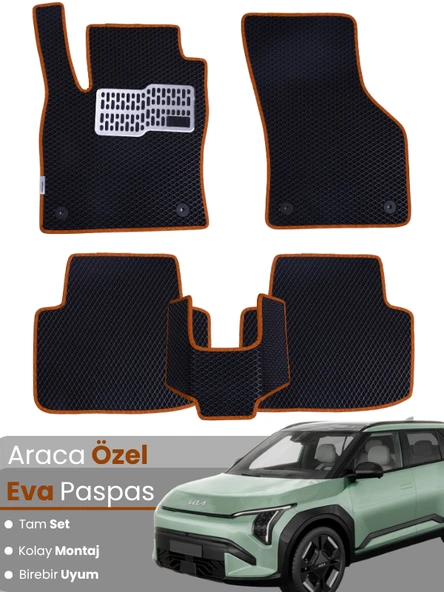 KİA EV3 (2024-2025) Uyumlu EVA Paspas Tam Set–Araca Özel,Kolay Montaj,Su Geçirmez ürün görseli 1
