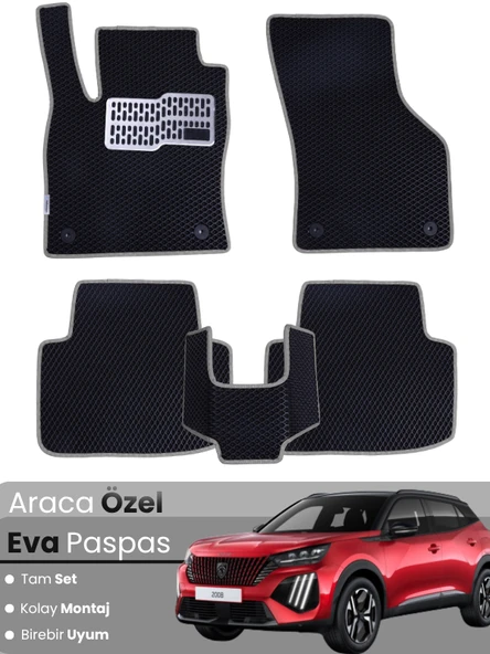 PEUGEOT 2008 ELEKTRİKLİ (2023-2025) Uyumlu EVA Paspas Tam Set–Araca Özel,Oto Paspas ürün görseli 1