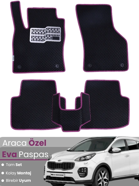KİA SPORTAGE (2015-2021) Uyumlu EVA Paspas Tam Set–Araca Özel,Kolay Montaj,Su Geçirmez ürün görseli 1