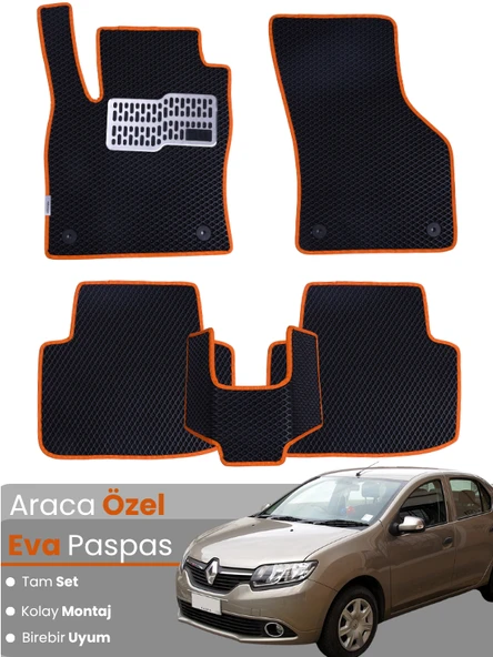 RENAULT SYMBOL 3 (2013-2020) Uyumlu EVA Paspas Tam Set–Oto Paspas,Araca Özel,Kolay Montaj ürün görseli 1