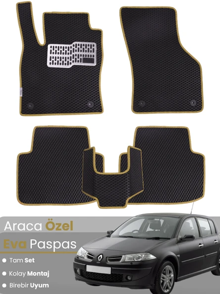 RENAULT MEGANE 2 HATCHBACK (2002-2008) Uyumlu EVA Paspas Tam Set–Oto Paspas,Araca Özel ürün görseli 1
