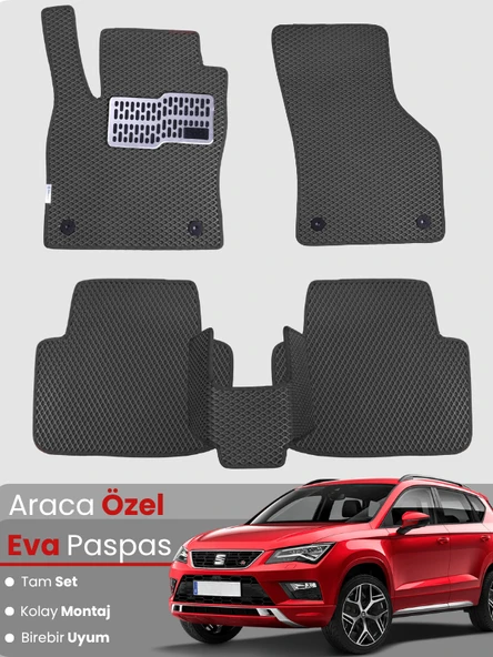 SEAT ATECA (2016-2020) Uyumlu EVA Paspas Tam Set–Oto Paspas,Araca Özel,Kolay Montaj ürün görseli 1