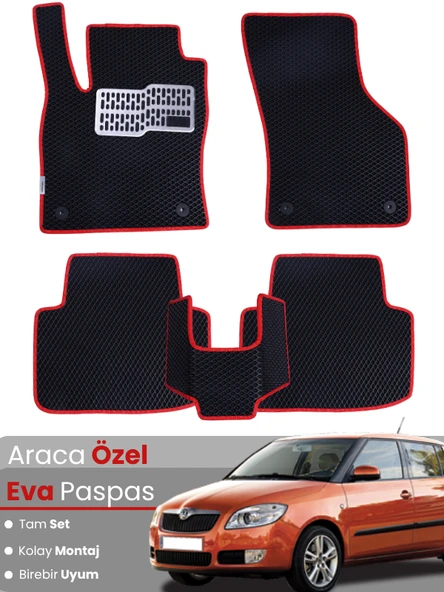 SKODA FABİA 2 (2007-2014) Uyumlu EVA Paspas Tam Set–Oto Paspas,Araca Özel,Kolay Montaj ürün görseli 1