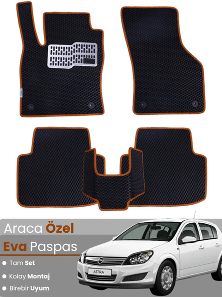OPEL ASTRA H HATCHBACK (2004-2010) Uyumlu EVA Paspas Tam Set–Araca Özel,Kolay Montaj,Su Geçirmez ürün görseli 1