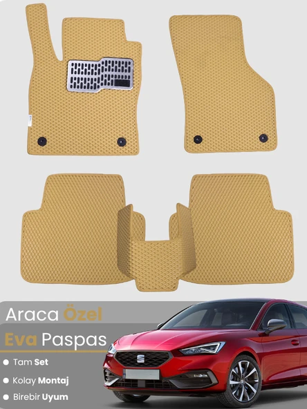 SEAT LEON HYBRİD (2020-2024) Uyumlu EVA Paspas Tam Set–Oto Paspas,Araca Özel,Kolay Montaj ürün görseli 1