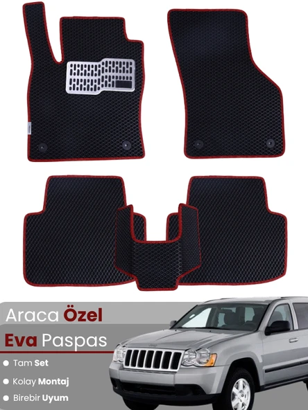 JEEP GRAND CHEROKEE (2005-2010) Uyumlu EVA Paspas Tam Set–Araca Özel,Kolay Montaj,Su Geçirmez ürün görseli 1