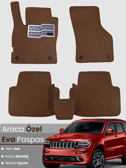 JEEP GRAND CHEROKEE (2011-2021) Uyumlu EVA Paspas Tam Set–Araca Özel,Kolay Montaj,Su Geçirmez ürün görseli 1