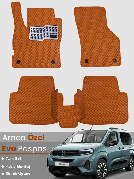 OPEL COMBO (2018-2025) Uyumlu EVA Paspas Tam Set–Araca Özel,Kolay Montaj,Oto Paspas ürün görseli 1