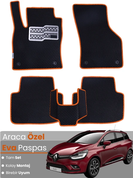 RENAULT CLİO 4 STATİON WAGON (2012-2019) Uyumlu EVA Paspas Tam Set–Oto Paspas ürün görseli 1