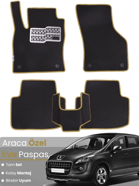 PEUGEOT 3008 (2008-2017) Uyumlu EVA Paspas Tam Set–Araca Özel,Oto Paspas ürün görseli 1