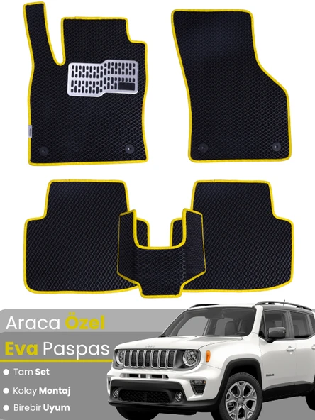 JEEP RENEGADE (2020-2025) Uyumlu EVA Paspas Tam Set–Araca Özel,Kolay Montaj,Su Geçirmez ürün görseli 1